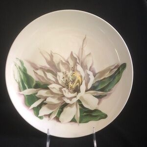 Santa Anita Ware Flowers of Hawaii - Night Blooming Cereus Plate - Made in CA